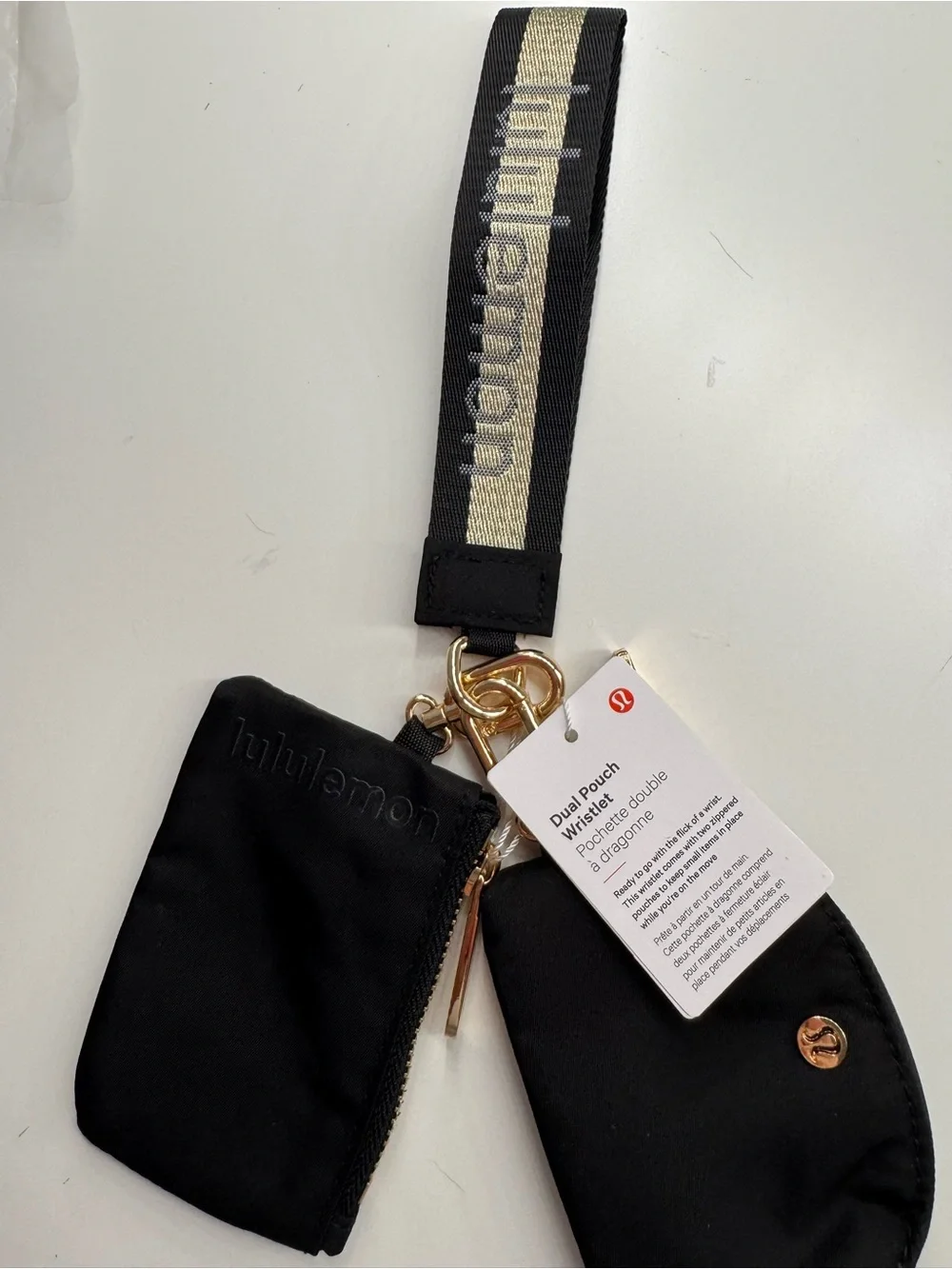 Black Strap Wallet Keychain Set